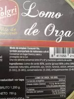 Mängden socker i Lomo de orza