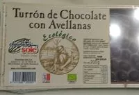 Mängden socker i Turrón de chocolate con avellanas ecológico