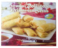 Mängden socker i Mini rollitos de primavera con setas