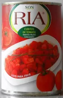 Mängden socker i Tomates pelées concassées (Cubitos de Tomate)