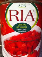 Mängden socker i Tomates Pelées Et Concassées Ria