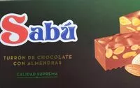 Mängden socker i Turrón de chocolate con almendras