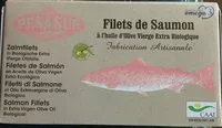 Mängden socker i Filets de saumon à l'huile d'olive extra vierge biologique