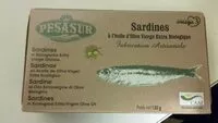 Mängden socker i PESASUR Sardines à l'huile d'olive biologique
