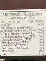 Mängden socker i Filetes de melva canutera de Andalucía aceite de oliva