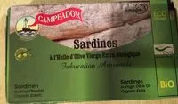 Mängden socker i Sardines à l'huile d'olive vierge extra biologique