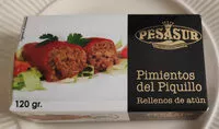 Mängden socker i PESASUR pimientos del piquillo rellenos de atún