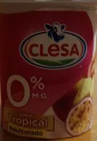 Mängden socker i Yogurt clesa sabor tropical 0% M. G.