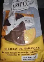Mängden socker i Delicias de naranja