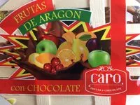 Mängden socker i Frutas de Aragon con chocolate