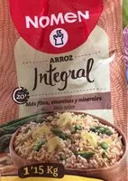 Mängden socker i Arroz integral