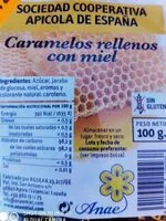 Mängden socker i Caramelos rellenos con miel