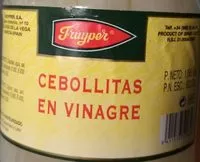 Mängden socker i Petits oignons au vinaigre