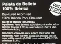 Mängden socker i Paleta de Bellota