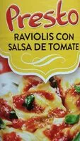 Mängden socker i Raviolis con salsa de tomate