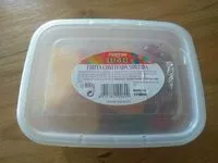 Mängden socker i fruta confitada surtida