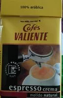 Mängden socker i Café Valiente espresso crema 100% Arábiga