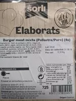 Mängden socker i Burger meat mixta (pollastre/porc) (4u)