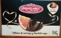 Mängden socker i Delicias de naranja y chocolate negro