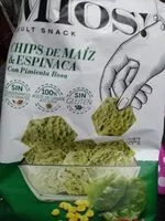 Mängden socker i Mios! chips de maíz & espinaca con pimienta rosa