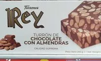 Mängden socker i Turrón de chocolate con almendras