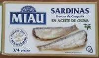 Mängden socker i Sardines en aceite de oliva