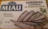Mängden socker i Sardinas en aceite de oliva