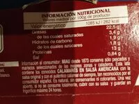Mängden socker i Calamares en Salsa Americana