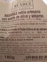 Mängden socker i Regañás estilo artesano con aceite de oliva y sésamo