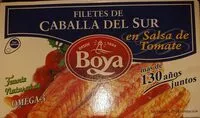 Mängden socker i Filetes de caballa del sur en salsa de tomate