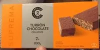 Mängden socker i Turrón chocolate crujiente