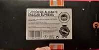 Mängden socker i Turrón de Alicante Calidad Suprema