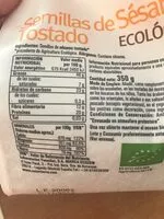 Mängden socker i Semillas sésamo tostado