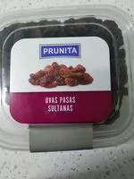 Mängden socker i Uvas pasas sultanas