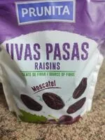 Mängden socker i Uvas pasas moscatel con pepitas estuche 250 g