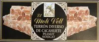Mängden socker i Turròn diverso de cacahuete