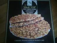 Mängden socker i Torta turròn diverso guirlache de cacahuete