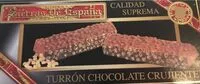 Mängden socker i Turrón chocolate crujiente