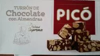 Mängden socker i Turrón de chocolate con almendras
