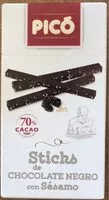 Mängden socker i Sticks de chocolate negro con sesamo