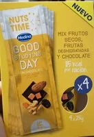 Mängden socker i Nuts Time Good Studing mix de frutos secos y frutas deshidratadas con chocolate envase 100 g sin gluten