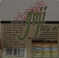 Mängden socker i Bayas de Goji tarrina 200 g