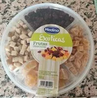 Mängden socker i Frutas desecadas exoticas