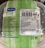 Mängden socker i Datil Deshuesado