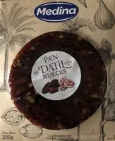 Mängden socker i Pan de datil con nueces