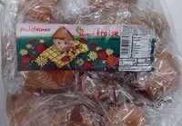 Mängden socker i Madeleines saveur fraise