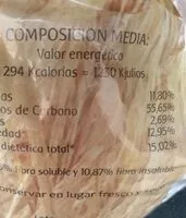 Mängden socker i Harina integral de trigo