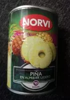 Mängden socker i Piña en almíbar ligero
