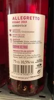 Mängden socker i Allegretto rosae 2018