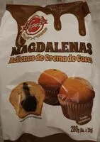 Mängden socker i Magdalenas rellenas de crema de cacao